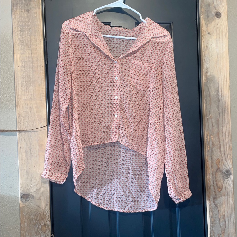 Sweet Rain Pink Button Down Shirt